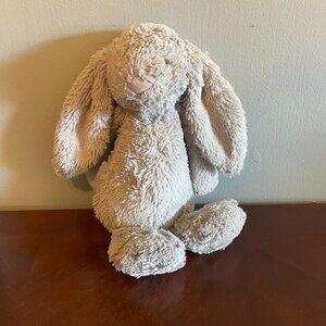 Jellycat Beige Bashful Bunny Plush Stuffed Animal Toy 12" Polyester